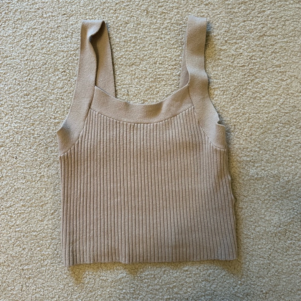 Abercrombie Ribbed Tan Top